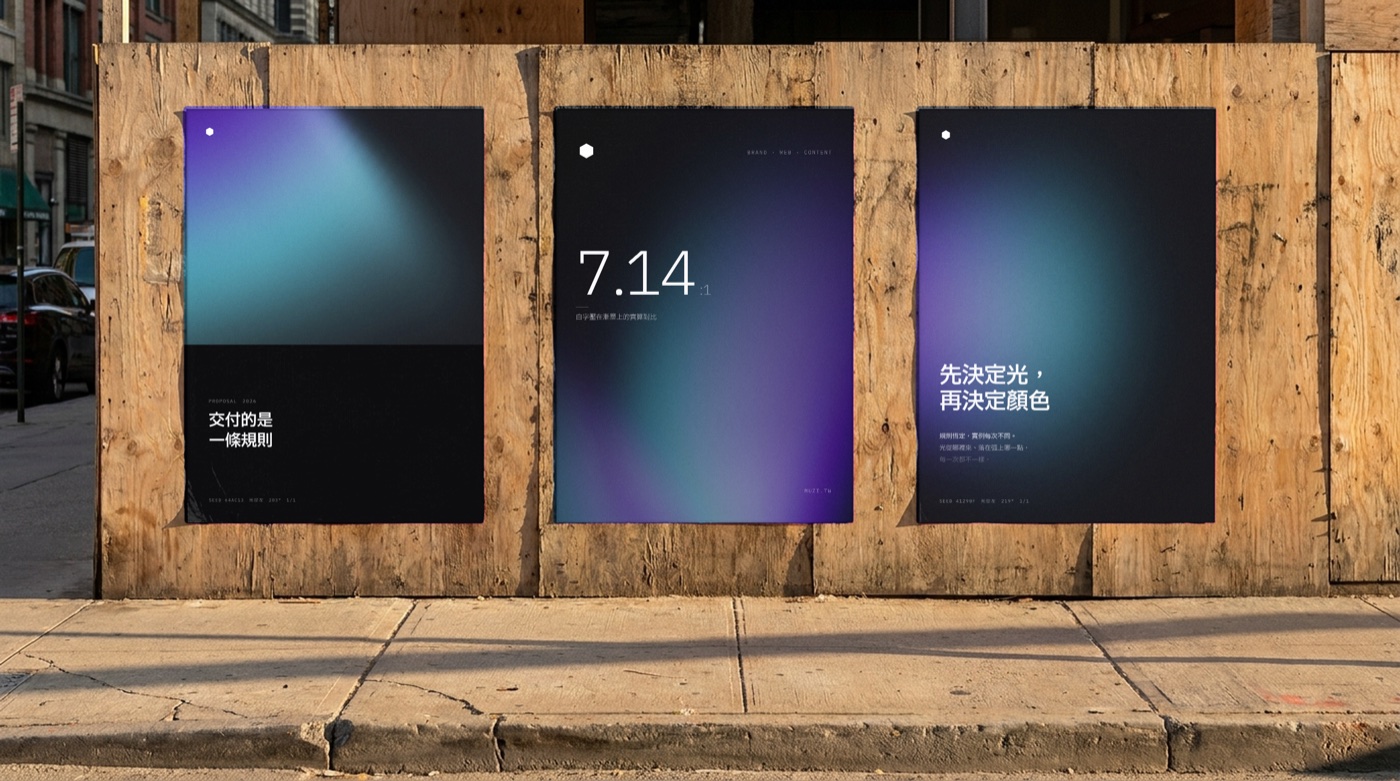 平面:海報上牆三連